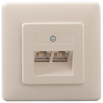 RB Anschlussd UAE 2x8(4) UP 130 102 11 perlweiss mit Schraubklemmen