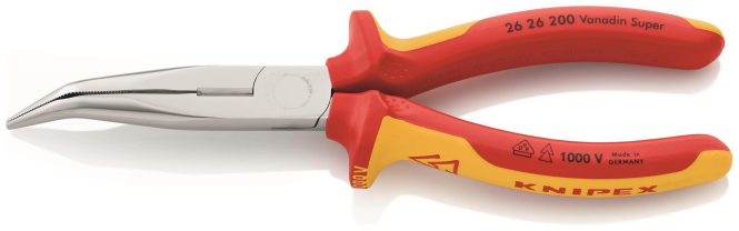 Knipex VDE-Flachrundzange 200mm 2626200 mit Schneide gebogen - 203228