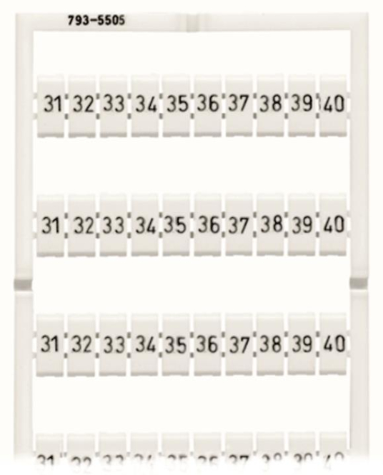 WAGO 793-5505 WMB-Beschriftungskarte, als Karte, bedruckt,weiß - 2104436