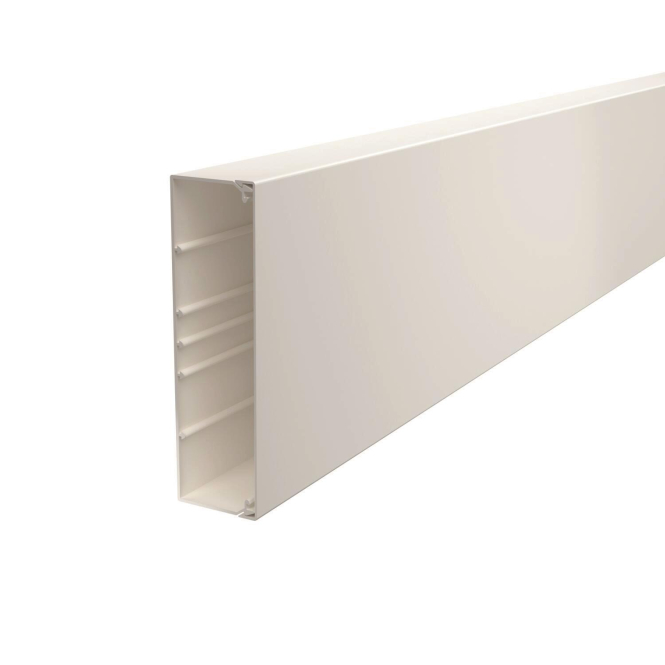 OBO WDK60210RW Wand-u.Deckenkanal m.Bodenlochung 60x210x2000 PVC 6191266 (Inhalt 2 Stück)