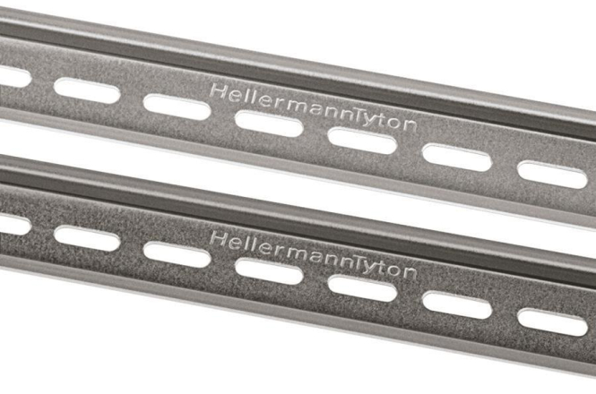 4031026258935 - Hellermann DELTA-3AF-ST-ML 35x15 gelocht ** Tragschiene weiß chrom 181-47200 (Inhalt 2 Stück)