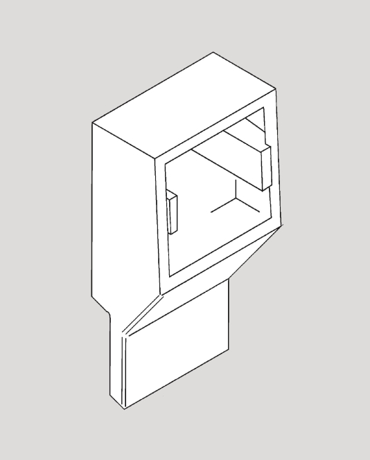 GGK Geräteträger leer 1fach 4003 für SL/ SLT-GT Buche