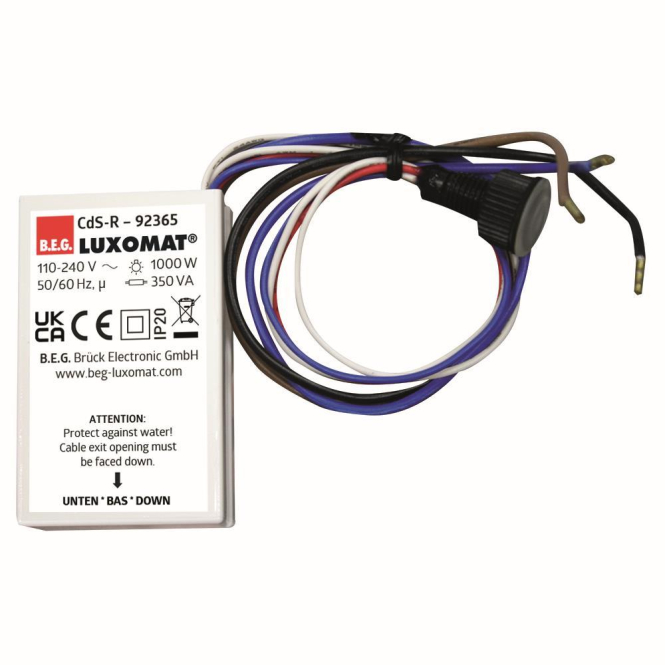 BEG Luxomat Dämmerungsschalter 92365 CdS-R 230V Einbau BEG Luxomat Dämmerungsschalter 92365 CdS-R 230V Einbau