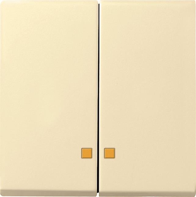 GIRA 063101 Wippe 2fach Kontrollfenster System 55 Cremeweiß glänzend