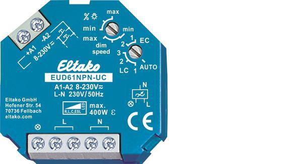 Eltako EUD61NPN-UC Univ.Dimmschalter (V) Power MOSFET 400W 61100801 - 2357877