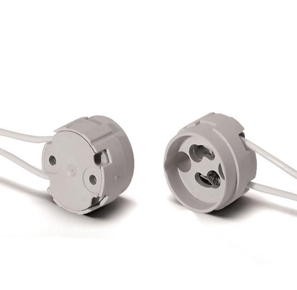 VOSS HV-Fassung GZ10/GU10 504305 seitliche Leitungen 150mm VOSS HV-Fassung GZ10/GU10 504305 seitliche Leitungen 150mm