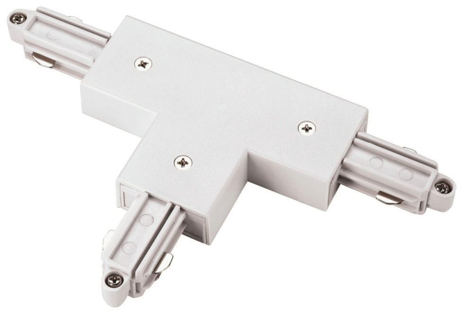 SLV T-Verbinder 1Ph-Stromschiene 143071 Weiss, Schutzleiter links