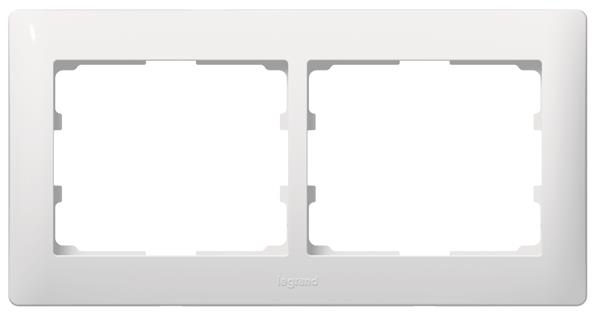 Legrand 771002 Rahmen 2-fach waagerecht Galea ultraweiß
