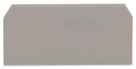 WAGO 280-308 Abschluss-und Zwischenplatte,2,5 mm dick,grau Verbindungstechnik