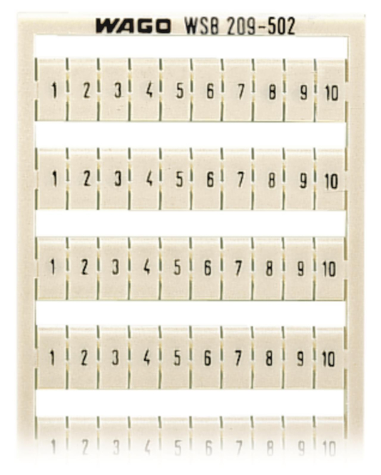 WAGO 209-502 WSB-Beschriftungskarte, als Karte, bedruckt,weiß - 248712