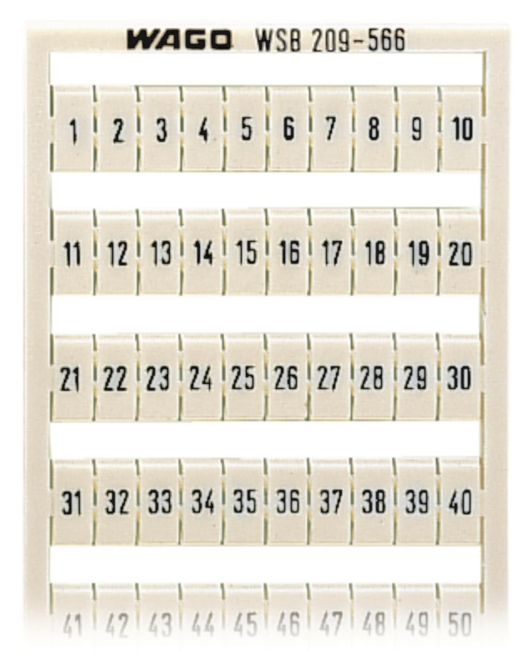 WAGO 209-566 WSB-Beschriftungskarte, als Karte, bedruckt,weiß - 248721