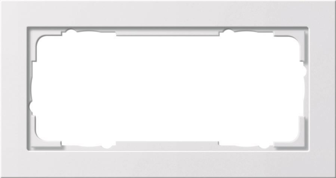 4010337002222 - GIRA 100222 Abdeckrahmen 2f oMittelsteg E2 Reinweiß seidenmatt