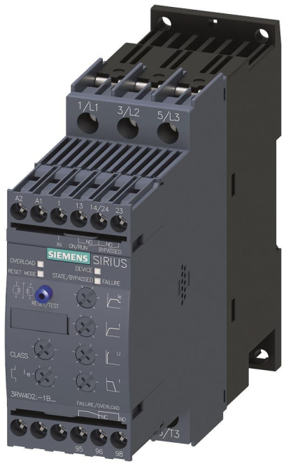 Siemens 3RW40271BB14 Sanftstarter S0 32A 15kW/400V 40°C 110-230VAC/DC Schraub
