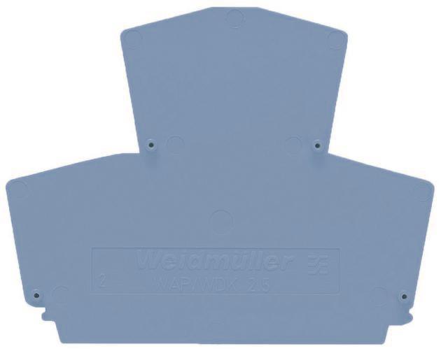 Weidmüller WAP WDK2.5 BL Abschlussplatte hellblau 1,5mm 1059180000 (Inhalt 20 Stück) Weidmüller WAP WDK2.5 BL Abschlussplatte hellblau 1,5mm 1059180000 (Inhalt 20 Stück)