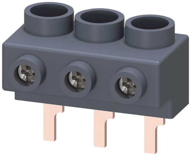 Siemens 3RV19155A 3Ph.-Einspeiseklemme f.3Ph.-SaS f.S0/S00 Anschluss v.oben Ind-Schaltgeraete