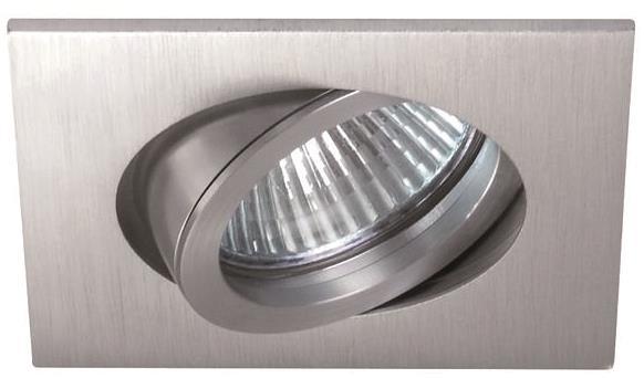 BRUM NV-Einbaustrahler mattalu 0065.25 GU5,3 50W DA68mm 82x82mm eckig