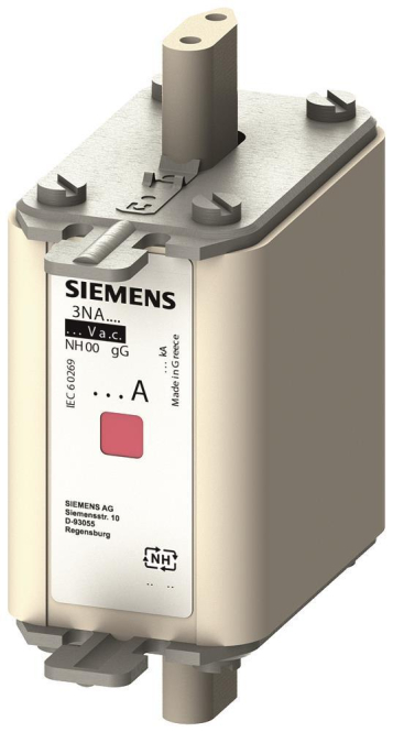 Siemens 3NA78247 NH00 80A 500VAC/250DC gL/gG Sicherung spannungsf. m.Kennmelder (Inhalt 3 Stück) Zählerschr./Verteilg