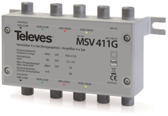 Televes Verstärker 4xSAT MULTRIX MSV411G