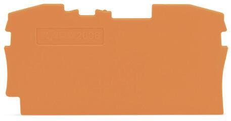 WAGO 2006-1292 Abschluss-und Zwischenplatte,1 mm dick,orange Verbindungstechnik