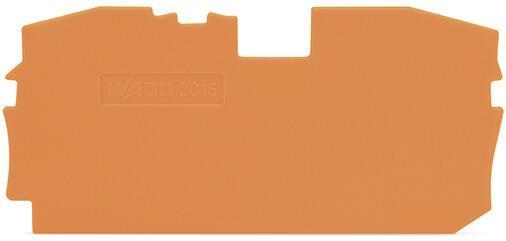 WAGO 2016-1292 Abschluss-und Zwischenplatte,1 mm dick,orange Verbindungstechnik