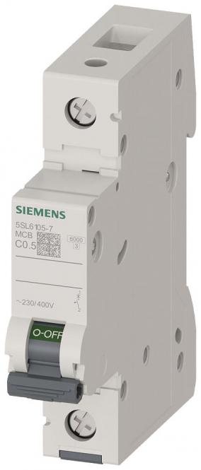 Siemens Automat C 0,5A 5SL61057 230/400V 6kA 1p Zählerschr./Verteilg