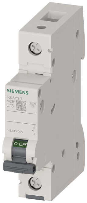 Siemens 5SL61137 Leitungsschutzschalter 230/400V 6kA 1p C 13A Zählerschr./Verteilg