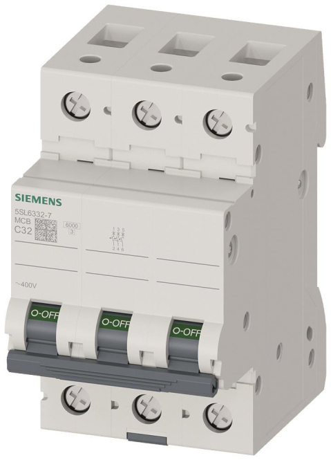 Siemens Automat C 32A 5SL63327 400V 6kA 3p Zählerschr./Verteilg