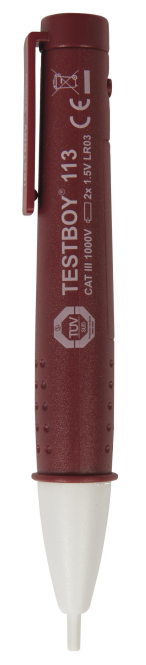 4028532101138 - 113 Berührungsloser Spannungsprüfer cat iii 1000 v led Akustik - Testboy 4028532101138 - 113 Berührungsloser Spannungsprüfer cat iii 1000 v led Akustik - Testboy