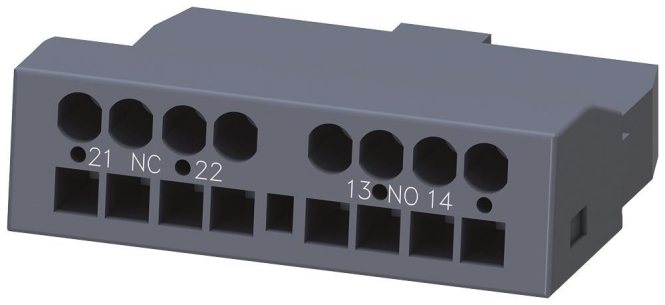 Siemens 3RV29012E Hilfsschalter querliegend 1S+1Ö Federkl. S00/S0 Ind-Schaltgeraete