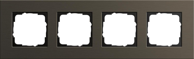 4010337109112 - GIRA 0214127 Abdeckrahmen 4fach Esprit Aluminium Braun (eloxiert) 4010337109112 - GIRA 0214127 Abdeckrahmen 4fach Esprit Aluminium Braun (eloxiert)