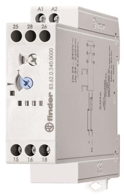 Finder Zeitrelais 83.62.0.240.0000 2W 8A 24-240VAC/DC Finder Zeitrelais 83.62.0.240.0000 2W 8A 24-240VAC/DC