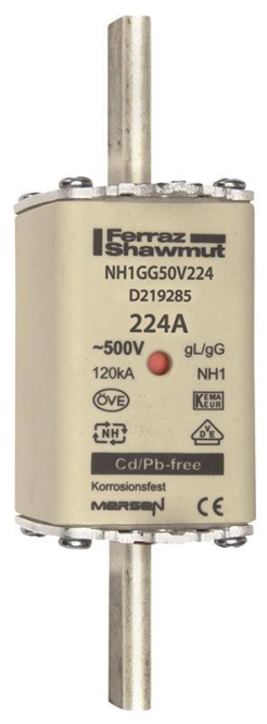 Mersen 1B173.000000 NH1 224A gG D219285C 500V NH-Sicherung sfü - 357394