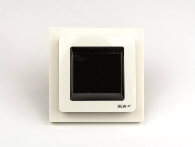 DEVI DEVIreg Touch reinweiß 140F1064 UP Uhren-Thermostat 16A, 230V mit Rahmen