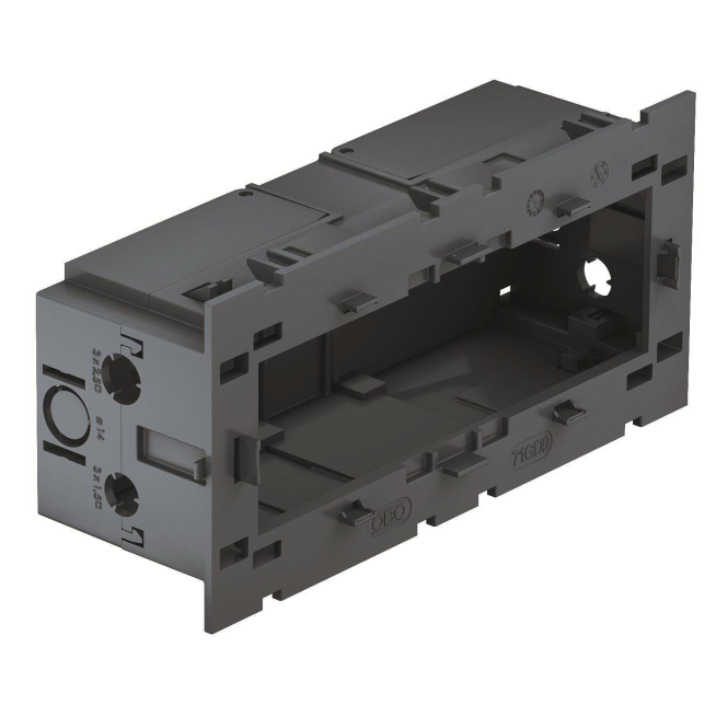 OBO 71GD9-2 Geräteeinbaudose 3f f.Modul 45 160x76x51 PA eisengrau - 3733878