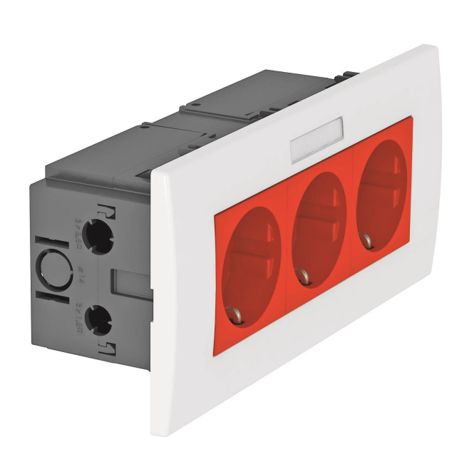 OBO SDE-RW D0RT3B Steckdoseneinheit Modul 45 3f 84x185x59mm PC 6119435 - 3823059