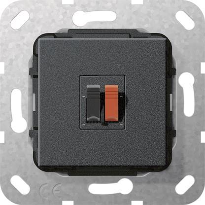 GIRA 569210 Lautsprecheranschluss 1fach Einsatz Schwarz matt - 3885321