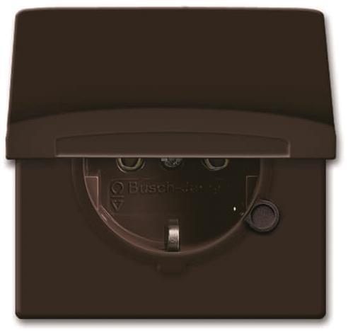 BJ Steckdose 20 EUGK-31-101 m.Klappdeckel Allwetter IP44 braun - 3887053