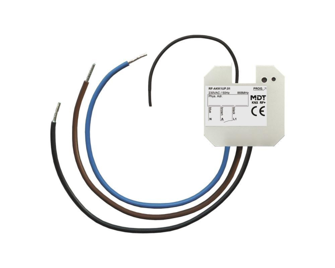 MDT RF-AKK1UP.01 KNX RF+Funk Schaltaktor 1fach UP 10A 230VAC f.ETS5 - 3951834