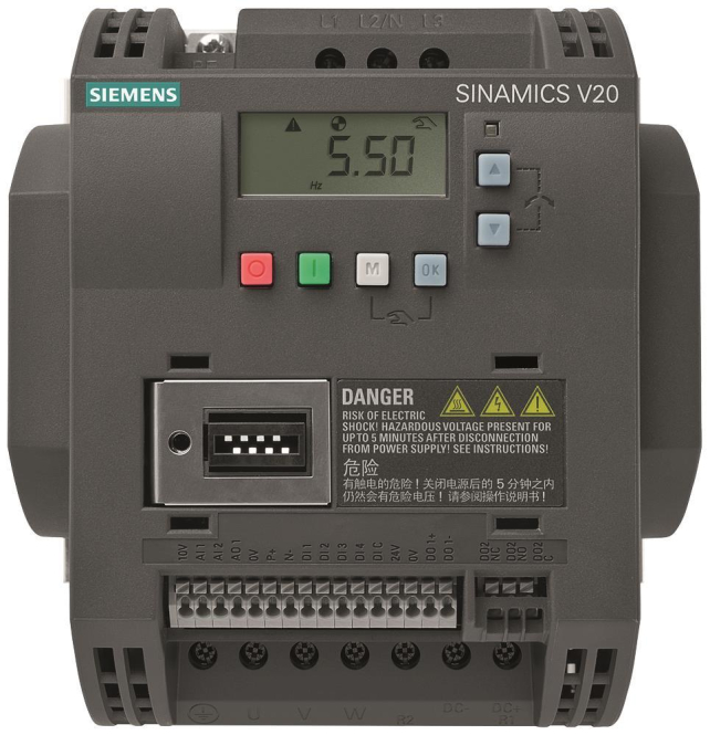 Siemens 6SL32105BE137CV0 SINAMICS V20 3AC380-480V -15/+10% Nennnleist. 0,37kW