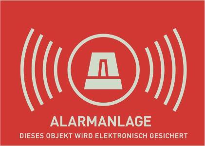 ABUS Warnaufkleber Alarm -D- AU1322 148x105mm AU1322