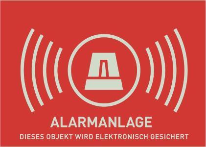 ABUS Warnaufkleber Alarm -D- AU1323 74x52,5mm AU1323