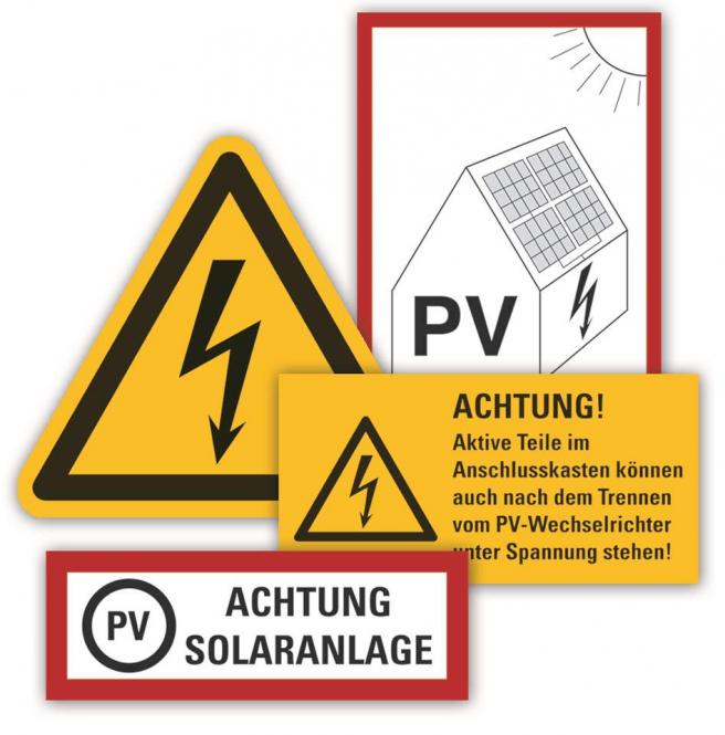 HEIN 178297 Kennzeichnungs-Set f.Photovoltaikanlagen 34 Teile/VE (Inhalt 1 Stück) Schaltschränke