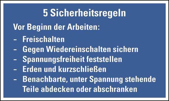 HEIN 175275 Hinweisschild 5 HEIN_175275 Sicherheits-regeln Resopal 200x300mm (Inhalt 1 Stück)