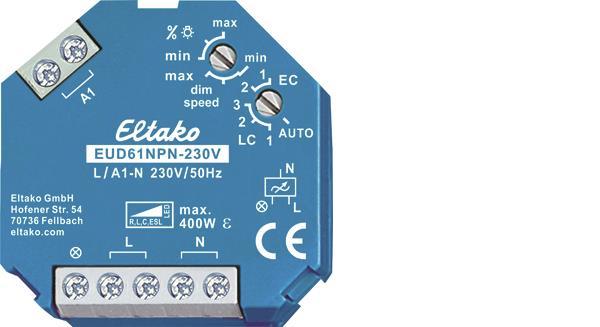 Eltako EUD61NPN-230V Univ.Dimmschalter (V) 230V Power MOSFET 400W - 4030169