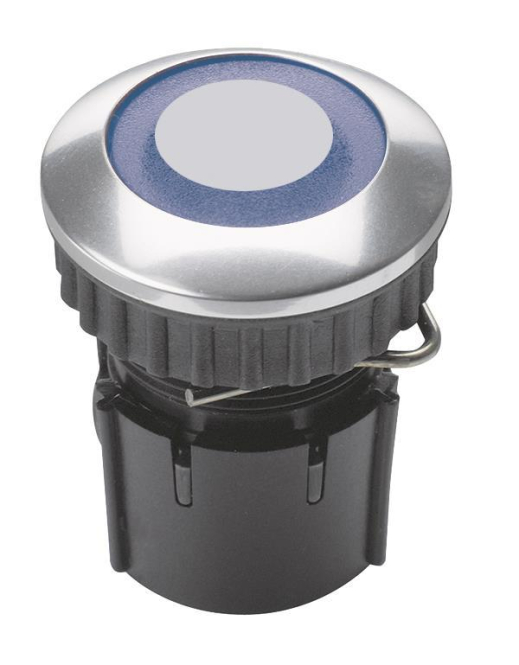 GRO Klingeltast.LED-Ring PROTACT 220 LED blau Edelstahl 63232
