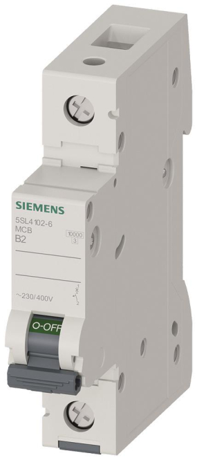 Siemens Automat B 2A 5SL41026 230/400V 10KA 1p Zählerschr./Verteilg