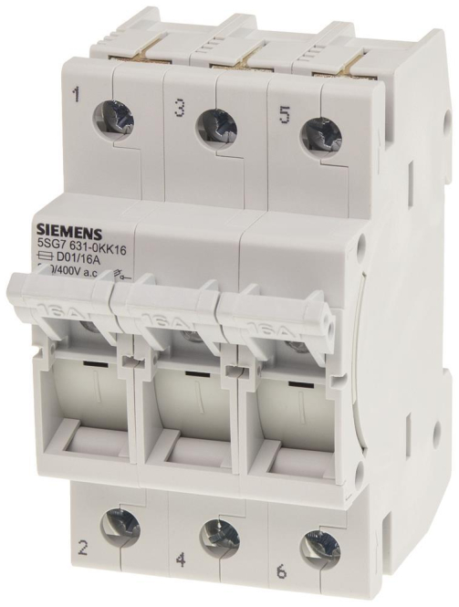 Siemens 5SG76310KK16 MINIZED-Sicherungs- lasttrennschalter D01 16A 400V 3p