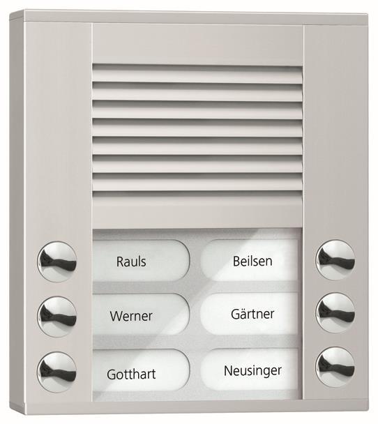 4035138025669 - TCS Audio Außenstation PES PES06-EN 04 6 Tasten 2-reihig AP silber 4035138025669 - TCS Audio Außenstation PES PES06-EN 04 6 Tasten 2-reihig AP silber