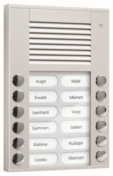 TCS Audio Außenstation PES PES12-EN/04 12 Tasten 2-reihig AP silber