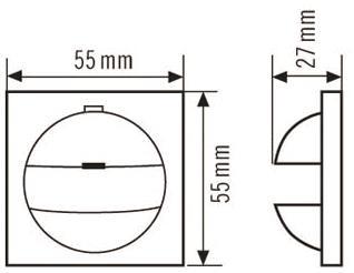4015120427169 - ESY Abdeckung IP20-G55 weiß IP20-G55ähnlich RAL 9010 für MD 180i